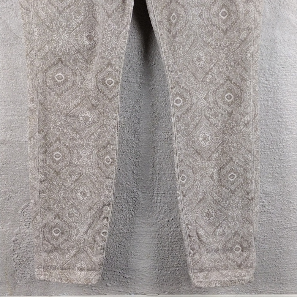 Lucky Brand Sofia Skinny Gold Tan Paisley Print Mid Rise Color Denim Ankle Jean - Picture 3 of 13